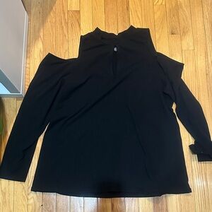 Torrid Black Cold Shoulder Blouse